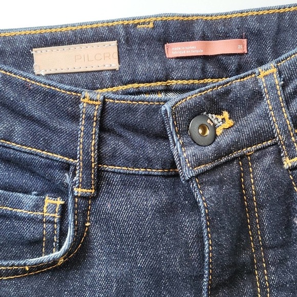 Anthropologie Pilcro Straight High Rise Dark Wash Jeans 25 - Picture 6 of 6